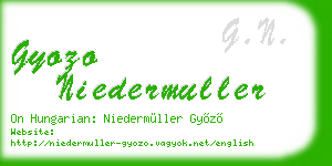 gyozo niedermuller business card