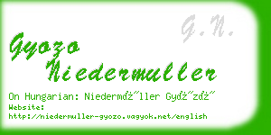 gyozo niedermuller business card